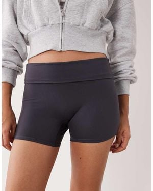 Cotton On Active Ultra Soft Roll Over Shortie Short - Blue