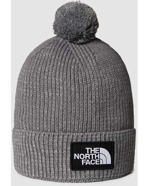 The North Face Tnf Logo Box Pom Beanie - Grey
