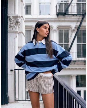 Lioness Outbound Oversized Contrast Collar Jersey - Blue