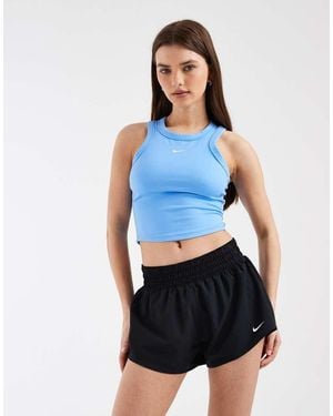 Nike Nike One Training Dri-Fit Mid Rise 3 Inch Shorts - Blue