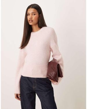 Gina Tricot Wide Sleeve Knitted Jumper - Pink