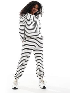 Pieces Joggingbroek Met Hoge Taille - Wit