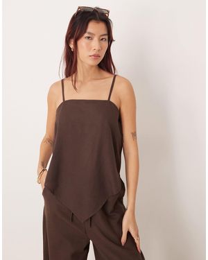 esmé studios – strandoberteil mit zipfelsaum - Lila