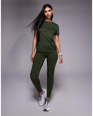 4505 Icon Active Tie Waist Run Legging With Phone Pocket - Green