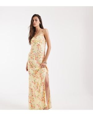 Vero Moda Ruched Bust Detail Cami Midi Dress - Natural