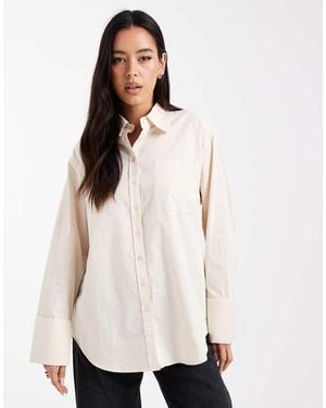 ASOS Camisa Extragrande Con Puños Anchos De -Blanco - Neutro