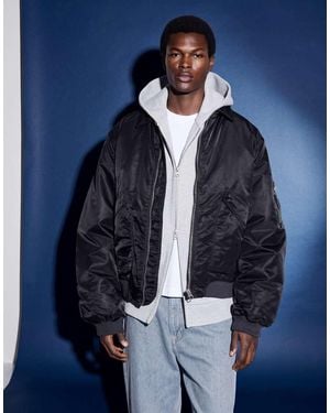 ASOS Oversized Bomber Jacket - Blue