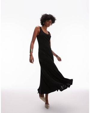 & Other Stories Vestido Largo Con Diseño De Paneles Y Cuerpo Estilo Corsé De Punto Liso De - Blanco