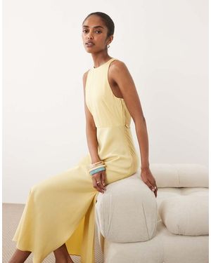 ARMANI EXCHANGE Maxi Gold Chain Detail Dress - Natural