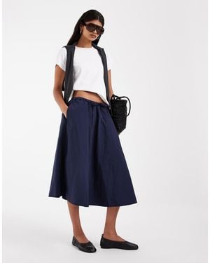 ASOS Falda Midi Deportiva - Azul