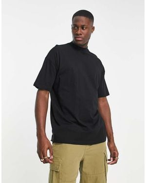 New Look Oversized Turtle Neck T-Shirt - Black