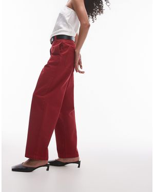 TOPSHOP – gerade geschnittene hose - Rot