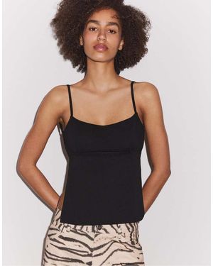 Stradivarius Top Met Open Achterkant En Bandjes - Zwart
