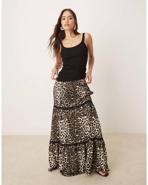 Threadbare Katoenen Boho Maxi Rok Met Stroken - Meerkleurig