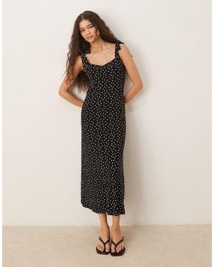 Nobody's Child Adrian Tie Shoulder Midi Dress - Black