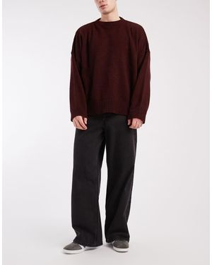 Levi's Vaqueros Negros Muy Holgados De - Rojo