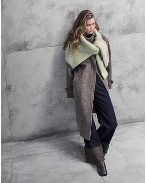 ARKET Oversized Midi-Jas Van Wol En Alpaca - Grijs