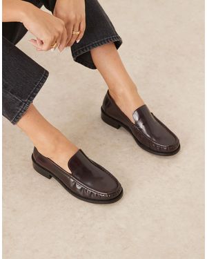 ASOS – marcel – hochwertige, schlichte leder-lofer - Natur