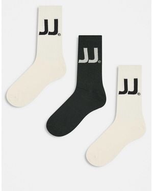 Jack & Jones 3 Pack Sports Socks With Jj Logo - White