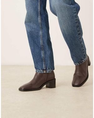Calvin Klein Block Heel Pointy Boots - Blue