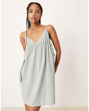 Vila Bow Detail Mini Dress - White