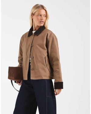 ASOS Contrast Corduroy Field Jacket - Blue