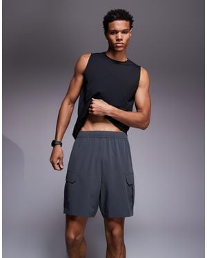 4505 Icon 18cm Quick Dry Training Cargo Shorts With Zip Pockets - Blue