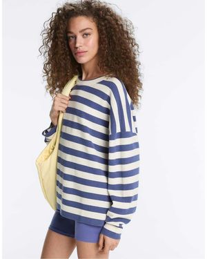 Oysho Striped Knit Jumper - Blue