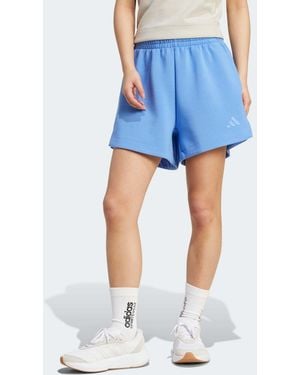 adidas Originals – soft lux – loose-fit-shorts - Blau