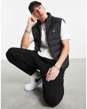 Lyle & Scott Wadded Gilet Jacket - Black