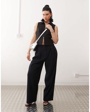 Motel Nala Slouchy Wide Leg Low Rise Pants - Multicolor