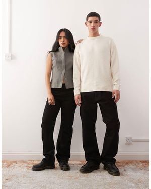 Weekday Orbit Unisex Mid Waist Straight Leg Jeans - Black