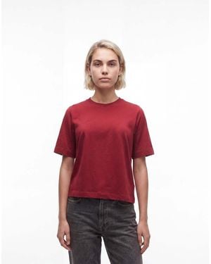 Weekday Boxy Fit T-Shirt - Red