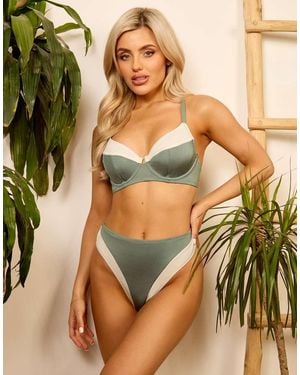 Wolf & Whistle X Isabella Whittingham Underwire Bikini Top - Green