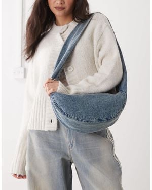 Weekday – samira – jeans-umhängetasche - Grau