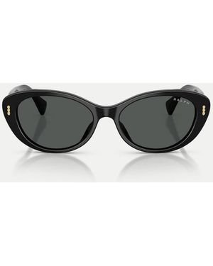 Ralph Gafas De Sol Ovaladas Con Lente Gris En - Negro