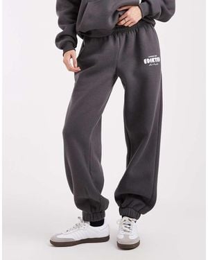 Edikted Co-Ord Lounge Edit Tracksuit Bottoms - Grey
