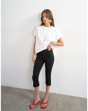 TOPSHOP Ponte Capri Leggings - White