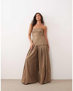 ARRANGE Wide Leg Trousers - Brown