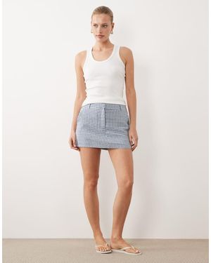 Abercrombie & Fitch Linen Rich Mini Skort - Blue