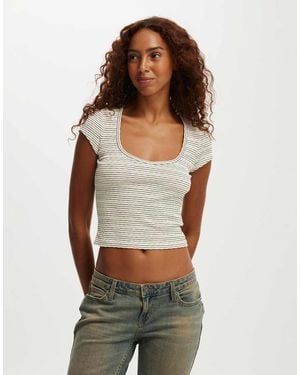 Cotton On Cotton On Hailey Textured Short Sleeve - Yellow