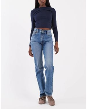 Levi's Ribcage slim jeans en moyen - Bleu