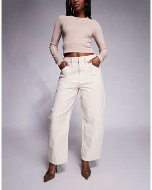 GOOD AMERICAN Cropped Barrel Trousers - Multicolour