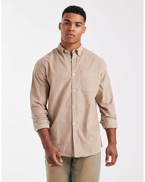 Jack & Jones Cord Shirt With Pocket - Natural