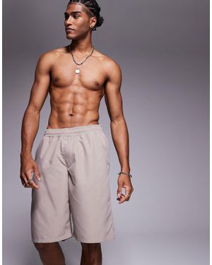 ASOS – lange badeshorts - Grau