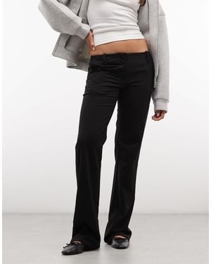 Monki Loose Fit Straight Pants - Black
