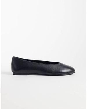 Mango Teen ballerina aus leder - Weiß