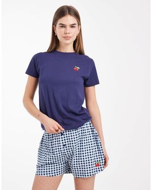 Brave Soul – baumwoll-pyjama - Blau