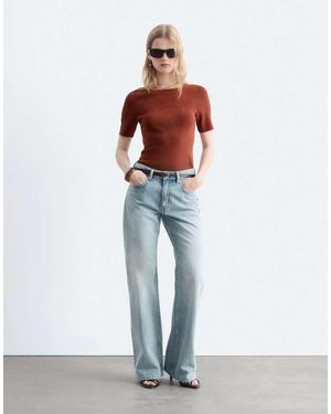 & Other Stories Low Waist Soft Flared Jeans - White