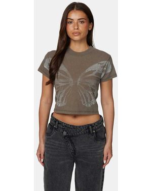 Good For Nothing Graphic Cotton Baby Tee - Black